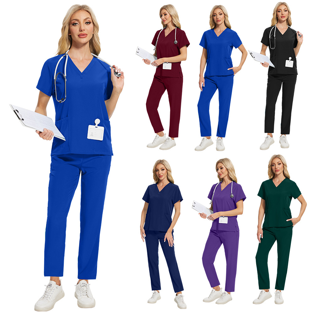 Unisex Scrub Set (Polyester/Spandex Mix) Regular Pants - Image 6