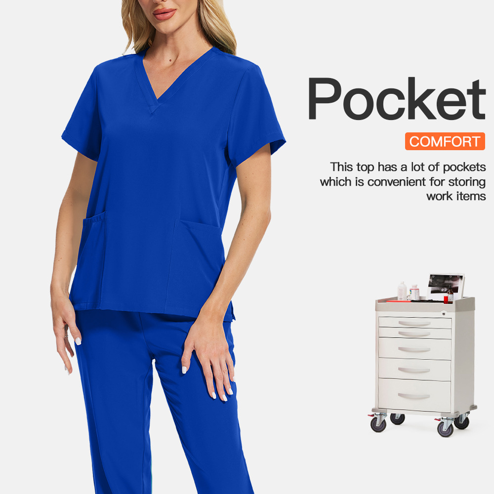 Unisex Scrub Set (Polyester/Spandex Mix) Regular Pants - Image 3